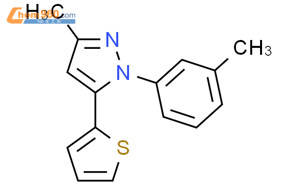 96734 70 2 1H Pyrazole 3 methyl 1 3 methylphenyl 5 2 thienyl 化学式