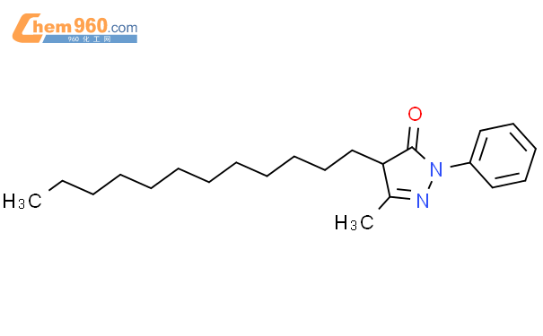 97259 72 8 3H Pyrazol 3 one 4 dodecyl 2 4 dihydro 5 methyl 2 phenyl 化学式