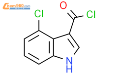 4-Chloro-1H-indole-3-carbonyl chloride结构式图片|1260828-18-9结构式图片