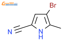 4 溴 5 甲基吡咯 2 甲腈 4 Bromo 5 methyl 1H pyrrole 2 carbonitrile 1350521 56 0