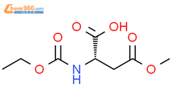 L-Aspartic acid, N-(ethoxycarbonyl)-, 4-methyl ester结构式图片|135941-82-1结构式图片