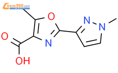 5 甲基 2 1 甲基 3 吡唑基 噁唑 4 甲酸 5 Methyl 2 1 methyl 3 pyrazolyl oxazole 4