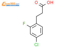 3-(2-氟-4-氯苯基)-丙酸结构式图片|174603-48-6结构式图片