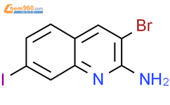 3-Bromo-7-iodo-2-quinolinamine结构式图片|2086768-86-5结构式图片