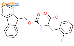 fmoc-l-2-碘苯丙氨酸结构式图片|210282-32-9结构式图片