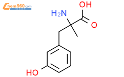 α-甲基-d,l-m-酪氨酸結構式圖片|305-96-4結構式圖片