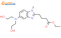 5-[双(2-羟乙基)氨基]-1-甲基-1H-苯并咪唑-2-丁酸乙酯结构式图片|3543-74-6结构式图片