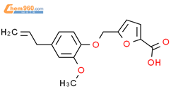 5 2 甲氧基 4 丙 2 烯 1 基 苯氧基 甲基 呋喃 2 羧酸 5 2 methoxy 4 prop 2 en 1 yl
