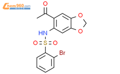 N 6 乙酰基苯并 d 1 3 二氧戊环 5 基 2 溴苯磺酰胺 N 6 Acetylbenzo d 1 3 dioxol 5 yl