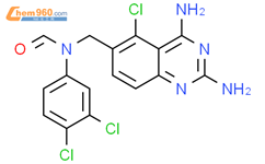 Formamide,N-[(2,4-diamino-5-chloro-6-quinazolinyl)methyl]-N-(3,4-dichlorophenyl)-结构式图片|52128-46-8结构式图片