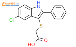 2 5 chloro 2 phenyl 1H indol 3 yl sulfanyl acetic acid 54466 90 9 深圳爱