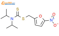Carbamodithioic acid, bis(1-methylethyl)-, (5-nitro-2-furanyl)methylester结构式图片|57905-47-2结构式图片