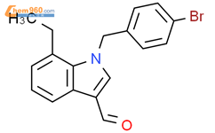 1 4 Bromobenzyl 7 ethyl 1H indole 3 carbaldehyde 593236 98 7 深圳爱拓化学有限