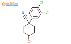4-氰-4-(3,4-二氯苯)环己酮结构式图片|65619-30-9结构式图片