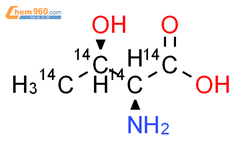 L-Threonine-14C4(9CI)结构式图片|81325-81-7结构式图片