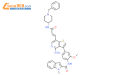 1H-Indole-2-carboxamide, N-[4-[4-amino-7-[(1E)-3-oxo-3-[[1-(phenylmethyl)-4-piperidinyl]amino]-1-propen-1-yl]thieno[3,2-c]pyridin-3-yl]-2-methoxyphenyl]-1-methyl-结构式图片|832699-35-1结构式图片