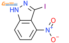 3-碘-4-硝基-1H-吲唑结构式图片|885521-22-2结构式图片
