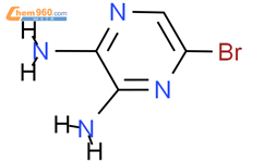 5-溴-吡嗪-2,3-二胺结构式图片|89123-58-0结构式图片