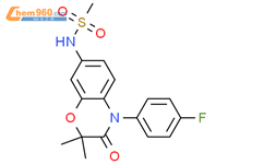 N 4 4 氟苯基 2 2 二甲基 3 氧代 3 4 二氢 2H 苯并 b 1 4 恶嗪 7 基 甲磺酰胺 N 4 4