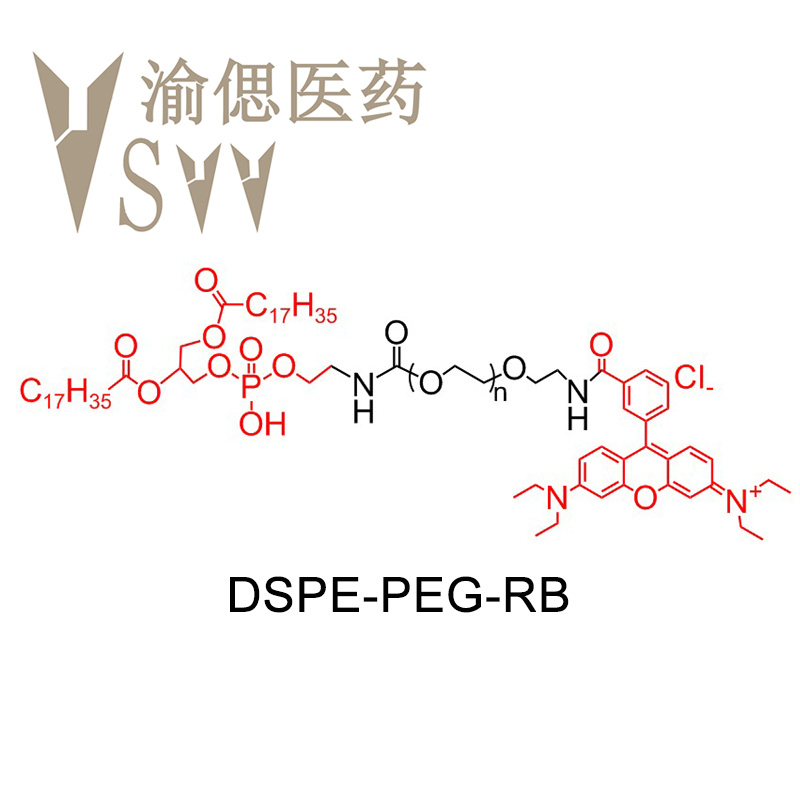 DSPE-PEG-RB、二硬脂酰基磷脂酰乙醇胺-聚乙二醇-罗丹明结构式图片|结构式图片
