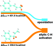 Graphical abstract: Effect of molecular structure on epoxidation of allylic olefins by atomic oxygen on Au