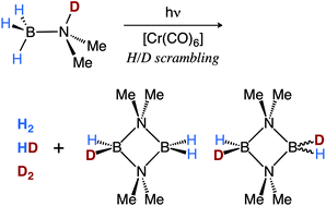Graphical abstract: H/D scrambling in a chromium-catalyzed dehydrocoupling reaction of a borane–dimethylamine adduct