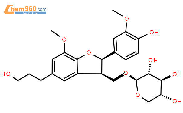 -5-(3-羥基丙基)-7-甲氧基-3-苯並呋喃基]甲基β-d-吡喃木糖苷