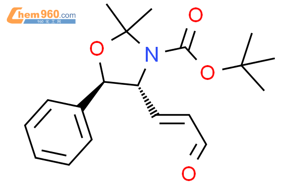 4-[(1e)-3-氧代丙-1-烯-1-基]-5-苯基-1,3-惡唑烷-3-羧酸酯結構式