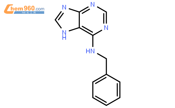 6-苄氨基腺嘌呤结构式