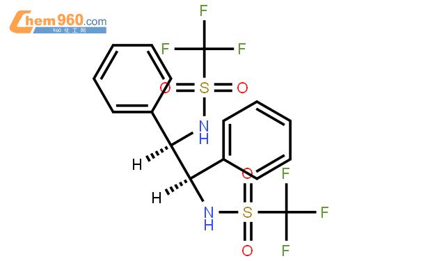 (r,r)-n,n-雙(三氟甲烷磺酰)-1,2-二苯基乙二胺結構式