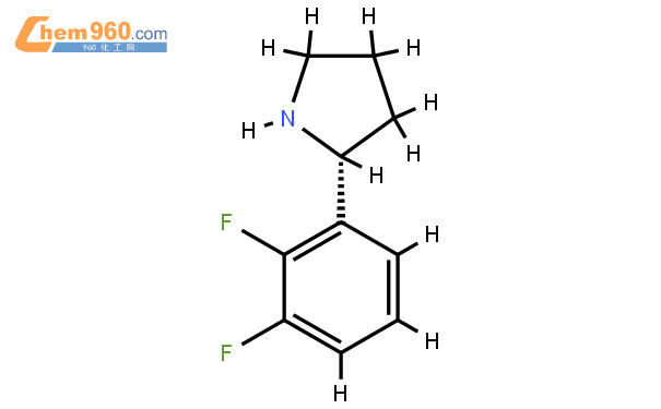 (2R)-2-(2,3-Difluorophenyl)pyrrolidine结构式