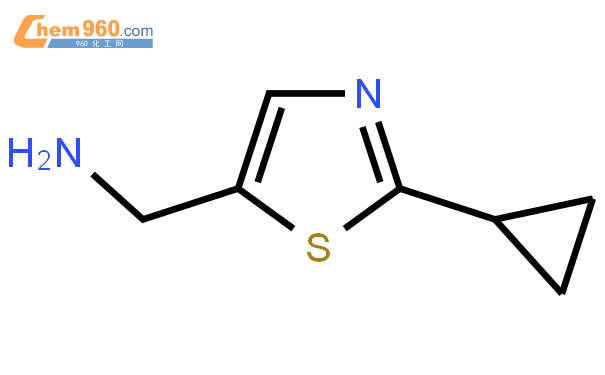 (2-環丙基噻唑-5-基)甲胺結構式