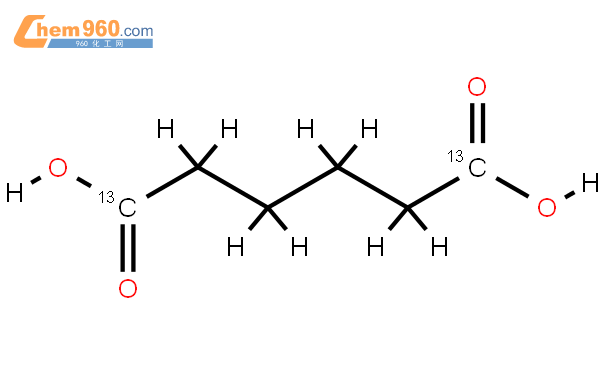 己二酸-1,6-13c2結構式