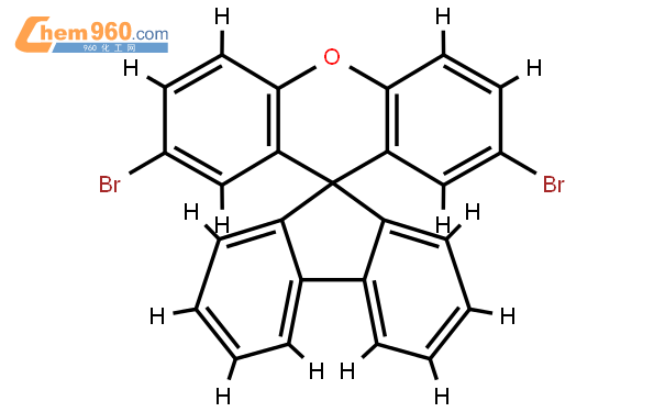 2,7-二溴螺芴氧杂蒽结构式