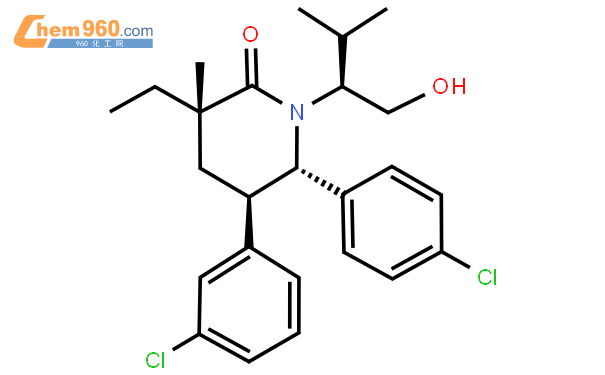 1s)-1-(羥甲基)-2-甲基丙基]-3-甲基-3-(2-丙烯-1-基)-2-哌啶酮結構式