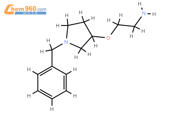 2(1-苄基-吡咯烷-3-基氧基-乙胺结构式
