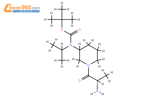 [1-((s)-2-氨基-丙酰基)-哌啶-3-基]-異丙基-氨基甲酸叔丁酯結構式