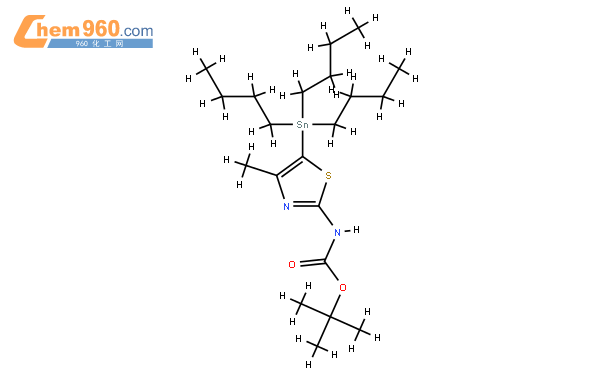 2-叔丁氧酰基氨基-4-甲基-5-三丁基锡噻唑结构式图片|1391919-84-8结构式图片