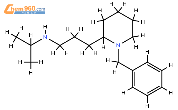 3(1-苄基哌啶-2-基-n-异丙基丙烷-1-胺结构式