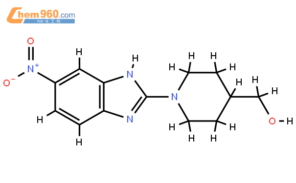 (1-(5-硝基-1h-苯並[d]咪唑-2-基)哌啶-4-基)甲醇結構式