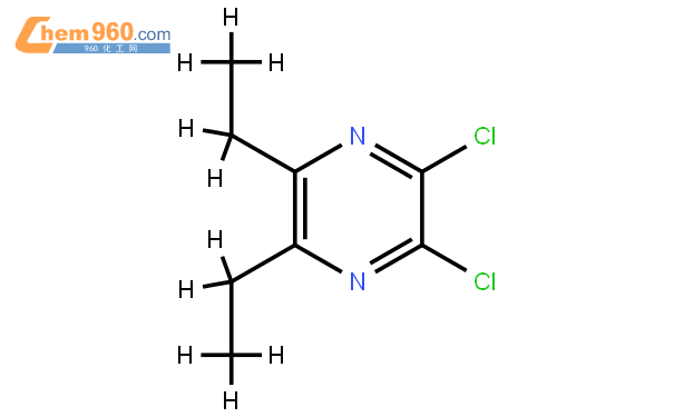 2,3-二氯-5,6-二乙基吡嗪結構式