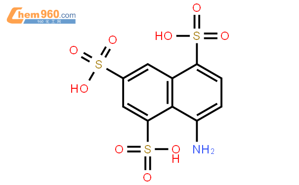 1-萘胺-4,6,8-三磺酸结构式