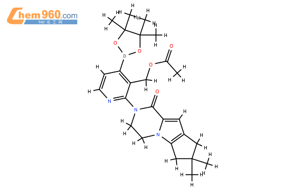4,5,5-四甲基-1,3,2-二氧雜環戊烷-2-基)-3-吡啶基]乙酸甲酯結構式