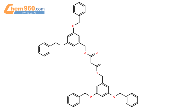 bis[[3,5-bis(phenylmethoxy)phenyl]methyl] propanedioate結構式