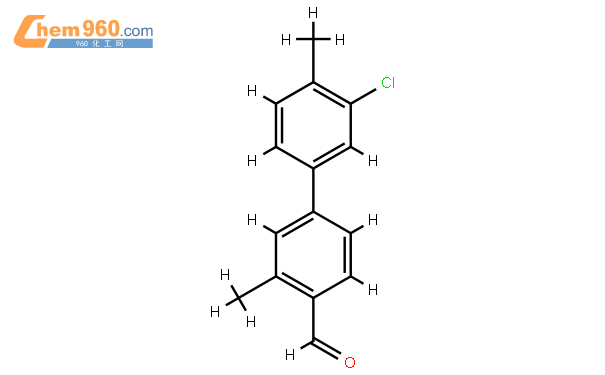 3'-Chloro-3,4'-dimethyl-[1,1'-biphenyl]-4-carbaldehyde结构式