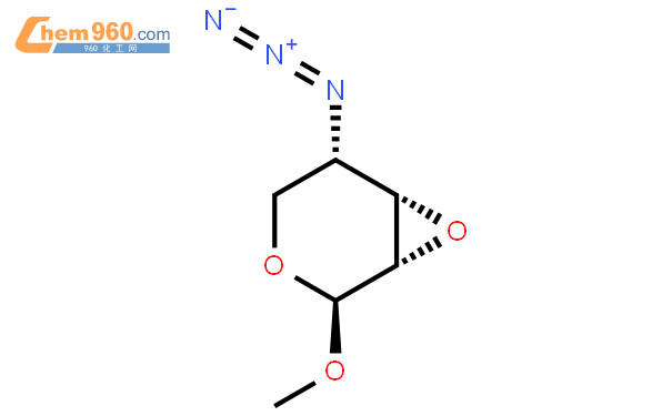 β-l-甲基2,3-脫水-4-疊氮基-4-脫氧-核吡喃糖苷結構式