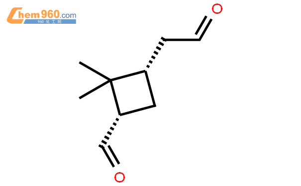 (1s,3s)-(9ci)-3-甲酰基-2,2-二甲基-環丁烷乙醛結構式