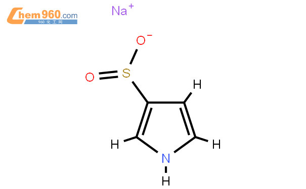 1h-吡咯-3-磺酸鈉結構式