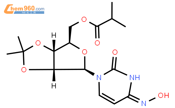 2',3'-O-(1-甲基亚乙基)-尿苷-4-肟-5'-(2-甲基丙酸酯)结构式图片|2346620-55-9结构式图片
