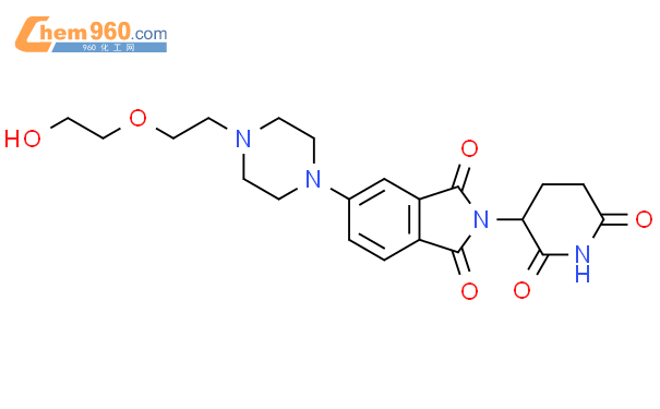 2-(2,6-二氧基-3-哌啶基)-5-[4-[2-(2-羟基乙氧基)乙基]-1-哌嗪基]-1H-异吲哚-1,3(2H)-二酮结构式图片|2467424-27-5结构式图片